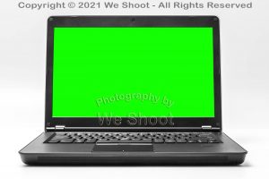 Laptop Computer with Green Screen